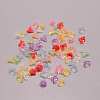 5-Petal Plating Transparent Acrylic Bead Caps PACR-CJC0003-02-1