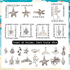 64Pcs 16 Style Ocean Tibetan Style Alloy Pendants FIND-SC0016-65-2