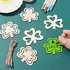 3 Sets 3 Styles Saint Patrick's Day Theme Wood Big Pendant Decorations HJEW-CJ0001-05-4