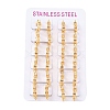 Ion Plating(IP) Polishing 304 Stainless Steel Spike Rivet Hoop Earrings for Women EJEW-M001-05G-3