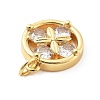 Real 18K Gold Plated Brass Glass Pendants KK-L209-098G-2