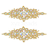 Rhombus Iron on Rhinestone Appliques DIY-WH0304-975B-1