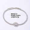 Brass Rhinestone Sun Link Bracelets for Women XO6953-4-1