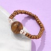 Natural & Synthetic Mixed Stone Stretch Rings X-RJEW-JR00255-3