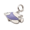 Rhodium Plated 925 Sterling Silver Enamel European Dangle Charms LS-STER-P062-01A-05-2