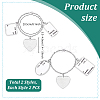 4Pcs 2 Styles DIY Blank Heat Transfer 304 Stainless Steel Curb Chains Bracelets Making Kits BJEW-PH01874-2
