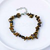 Natural Tiger Eye Chips Beaded Bracelet TJ9442-1-1