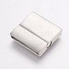 Tarnish Resistant 304 Stainless Steel Magnetic Clasps with Glue-in Ends STAS-K145-19P-2