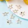 8Pcs 4 Colors Rack Plating Alloy Rhinestone Pendants ENAM-YW0003-24-5