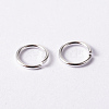 Silver Color Plated Brass Open Jump Rings X-JRC8MM-S-4
