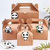  5Pcs 5 Style Silicone Panda Keychain KEYC-NB0001-19-4