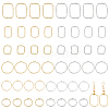 CHGCRAFT 48Pcds 12 Styles Alloy Open Back Bezel Pendants FIND-CA0008-13-1