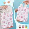 Rectangle with Paw Print Pattern Paper Storage Bags with Handle ABAG-WH0046-39C-3