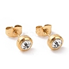 Rhinestone Column Stud Earrings EJEW-H357-04G-A-3