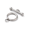 304 Stainless Steel Ring Toggle Clasps STAS-A092-09I-P-2