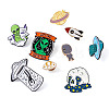 Sparkeads 8pcs 8 style Alien Theme Enamel Pins JEWB-SK0001-01-9