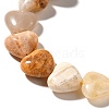 Natural Fossil Coral Beads Strands G-R190-10mm-45-4