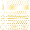 120Pcs 6 Styles Brass Linking Rings KK-PH0011-32-1