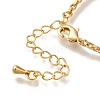 Heart Brass Link Bracelets BJEW-L696-0259G-3