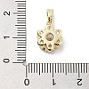 Brass Micro Pave Clear Cubic Zirconia Pendants ZIRC-L104-012G-3