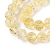 Crackle Transparent Glass Beads Strands GLAA-N063-10mm-09-4