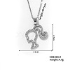 Elegant Fashion Brass Rhinestones Girl Pendant Sweet Simple Portrait Necklace NH9231-2-1