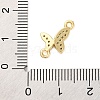 Brass Clear Cubic Zirconia Connector Charms/Links FIND-L019-07G-07-3