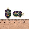 Carnival/Mardi Gras Theme Alloy Enamel & Glitter Powder Pendants ENAM-T020-53F-RS-3