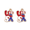 Independence Day Alloy Enamel Pendants ENAM-K067-32-1