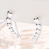 S999 Fine Silver Stud Earrings EJEW-F356-04S-4