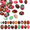 ARRICRAFT 30Pcs 5 Styles Natural Banded Agate & Jade Cabochons G-AR0005-17-1