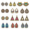 24Pcs 12 Styles Alloy Enamel Chandelier Component Links FIND-TA0002-34-9