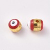 Alloy Enamel European Beads LS-ENAM-WH0047-14L-1