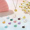 52Pcs 13 Colors Alloy Enamel Charms PALLOY-AB00179-4