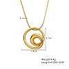 Stainless Steel Round Snake Chain Vortex Pendants Necklaces PW-WGD64D7-01-1