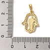 Brass Micro Pave Cubic Zirconia Pendants KK-S391-11G-3