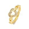 Adjustable Brass Micro Pave Clear Cubic Zirconia Rings for Women RJEW-U043-05G-4