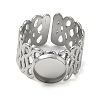 304 Stainless Steel Cuff Ring Components SA-CBA37BC-14B-P-2
