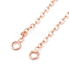 Brass Cable Chain Necklace Making NJEW-D302-80RG-2