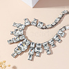 Exaggerated Party Zinc Alloy & Clear Glass Bib Necklaces for Glamorous Events RT5947-3