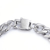 Tarnish Resistant Men's 304 Stainless Steel Cuban Link Chain Bracelets BJEW-L673-001-P-2