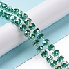 Electroplate Transparent Glass Beads Strands X-EGLA-H101-03D-4