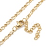 304 Stainless Steel Dapped Chain Necklaces NJEW-H043-02P-2