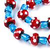 Handmade Lampwork Beads Strands X-LAMP-N024-09D-4