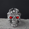 Alloy Rhinestone Adjustable Statement Cuff Open Rings for Men FS-WG8D7BC-02-1