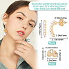 Beebeecraft 10Pcs Brass Stud Earring Findings KK-BBC0003-77-2