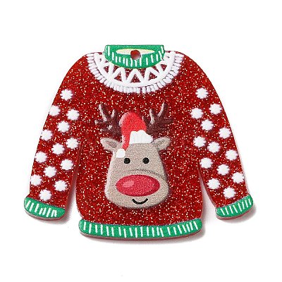 Christmas Themed Acrylic Pendants SACR-P022-03B-1