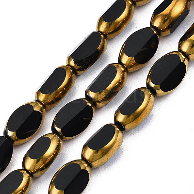 Electroplate Glass Beads Strands X-EGLA-N008-015A-1