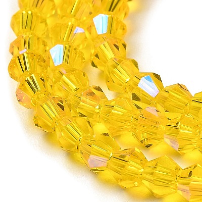 Transparent Electroplate Glass Beads Strands LS-EGLA-A039-T4mm-L22-1
