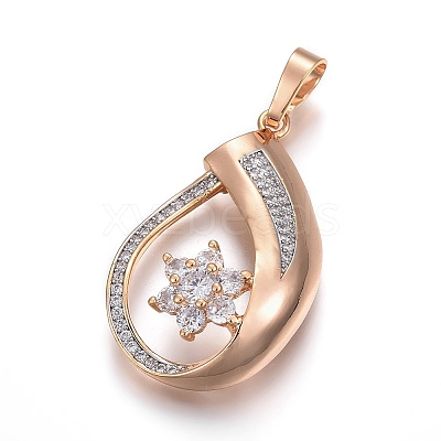 Brass Micro Pave Cubic Zirconia Jewelry Sets SJEW-F189-12KCG-1